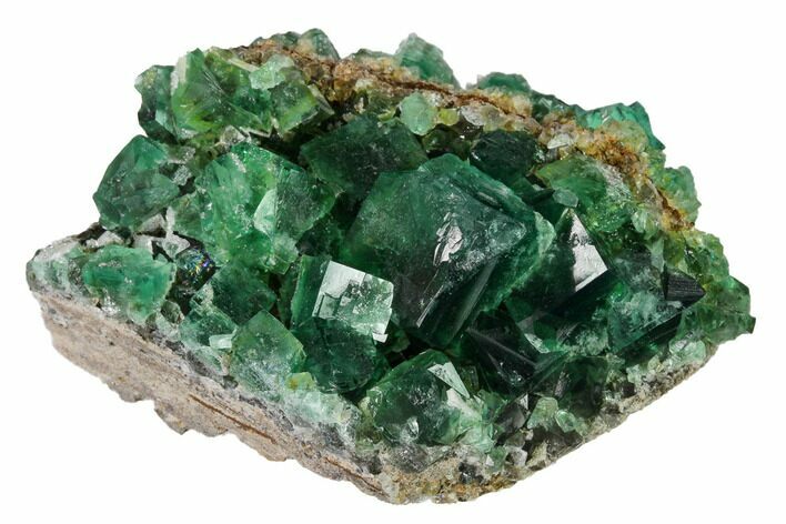 Fluorite Crystal Cluster with Quartz - Rogerley Mine #146253